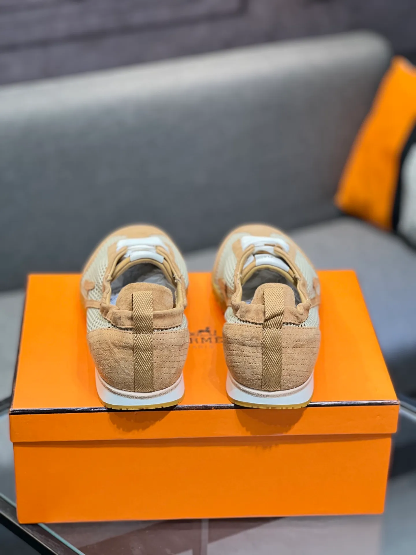 Men's shoes 💰700 [HERMES] Hermès - High-end quality original order 🔍🔍 - Upper: 🔝 cowhide suede splicing design - Inner lining: imported mixed sheepskin - Outsole: TPR foam · Rubber: two-color combined molding outsole - Super high quality control · Fine workmanship: highlighted (high-end, luxury, grade) -Size: 38-44 (45, 46, can be customized)
